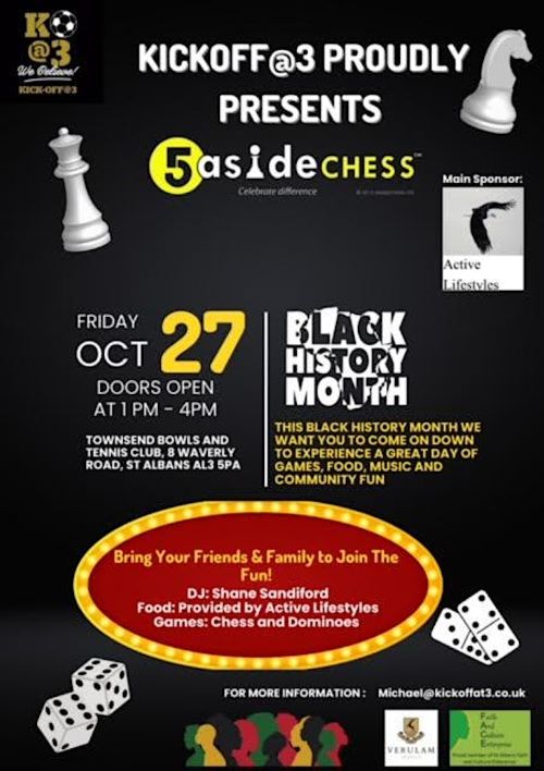 poster for 5 a side chess