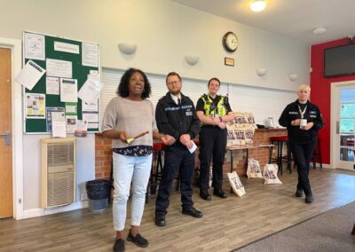 Speaker Inspector Paul Ciro Andrene address the group