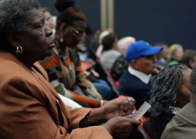 Some people sitting in the audience